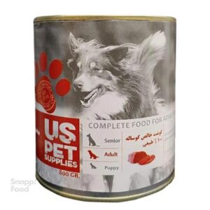 کنسرو پته سگ بالغ گوشت خالص ۸۰۰ گرمی uspet